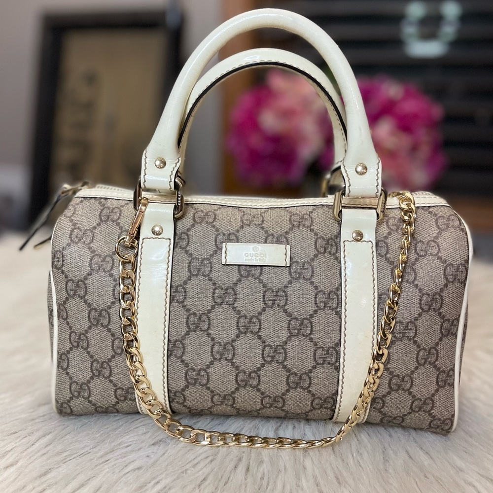 Authentic Gucci GG Monogram Mini Joy Boston Bag
